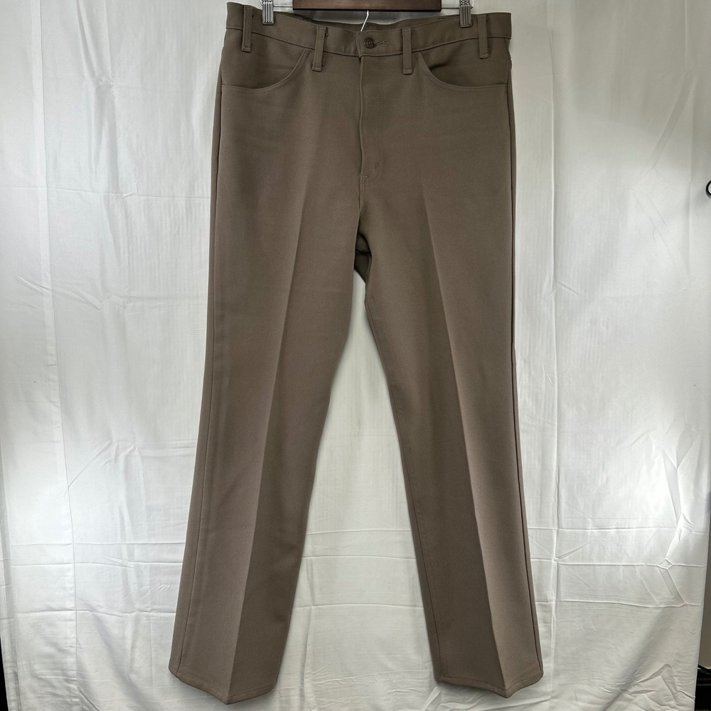 Levi's Action‎ Slacks Mens 36x32 Brown Vintage Sta-Prest Straight Leg Trousers